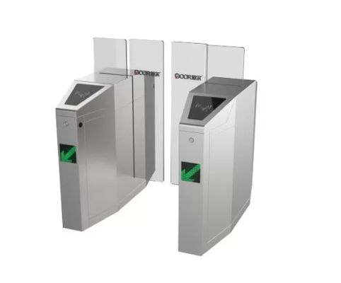 40W 550mm Width Cards Reader Glass Sliding Turnstile