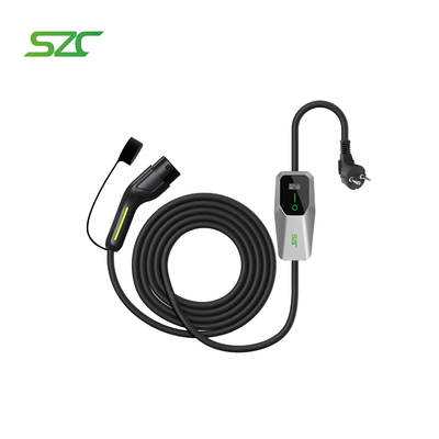 SZC 3.5 KW 1Phase شاحن EV المحمول Type2 استخدام المنزل EU Plug لشركة تيسلا BYD Xpeng الشحن
