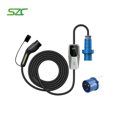 SZC 7kW شاحن EV المحمول من النوع2 منيكس للسيارات الكهربائية مع 5M كابل الصناعية وصلة سهلة الحمل